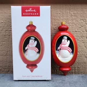 Hallmark Keepsake 2022 Top Hat Snowman Ornament Limited Ed Inside Stories Series